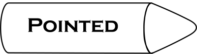 Pointedâ€¯ dowel drawing